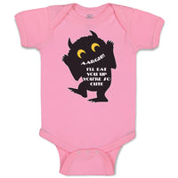 Baby Clothes Scaring Aargh!! I'Ll You'Re Cute Silhouette Spooky Baby Bodysuits