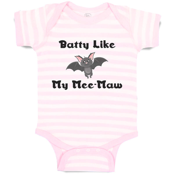 Baby Clothes Pipistrelle Batty like My Mee-Maw Flying at Night Baby Bodysuits