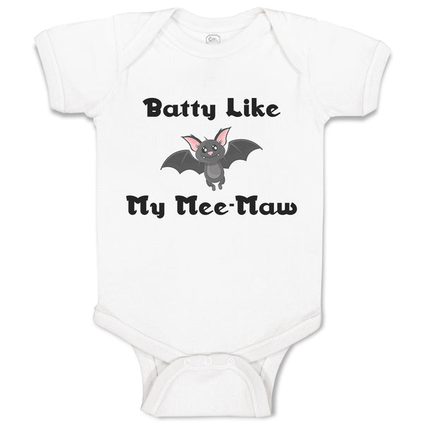 Baby Clothes Pipistrelle Batty like My Mee-Maw Flying at Night Baby Bodysuits