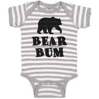Baby Clothes Polar Bear Bum Silhouette Wild Animal Baby Bodysuits Cotton