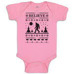 Believe Bigfoot Forest Silhouette of Trees, Pattern and Footprints