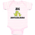 Baby Clothes Green Big Brothers Tyrannosaurus Rex Dinosaur Baby Bodysuits Cotton