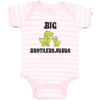 Baby Clothes Green Big Brothers Tyrannosaurus Rex Dinosaur Baby Bodysuits Cotton