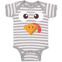 Baby Clothes Duck Waterbird Face and Beak Toungue out Funny Baby Bodysuits