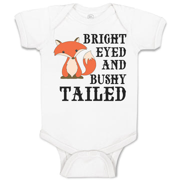 Baby Clothes Bright Eyed and Bushy Tailed Fox Wild Animal Baby Bodysuits Cotton