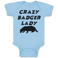 Baby Clothes Forest Crazy Badger Lady Silhouette Wildlife Baby Bodysuits Cotton