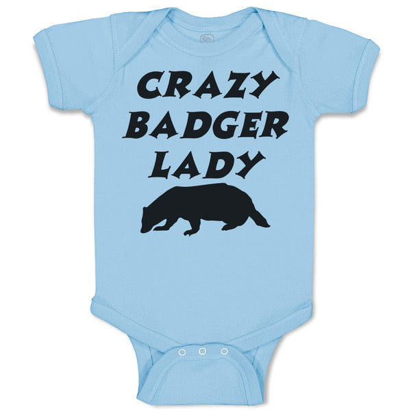 Baby Clothes Forest Crazy Badger Lady Silhouette Wildlife Baby Bodysuits Cotton