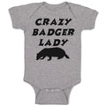 Baby Clothes Forest Crazy Badger Lady Silhouette Wildlife Baby Bodysuits Cotton