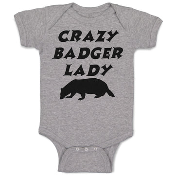 Baby Clothes Forest Crazy Badger Lady Silhouette Wildlife Baby Bodysuits Cotton