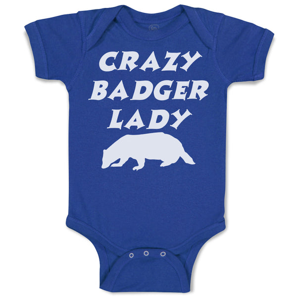 Baby Clothes Forest Crazy Badger Lady Silhouette Wildlife Baby Bodysuits Cotton