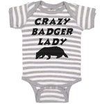 Baby Clothes Forest Crazy Badger Lady Silhouette Wildlife Baby Bodysuits Cotton