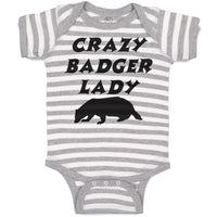 Baby Clothes Forest Crazy Badger Lady Silhouette Wildlife Baby Bodysuits Cotton