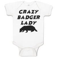 Baby Clothes Forest Crazy Badger Lady Silhouette Wildlife Baby Bodysuits Cotton