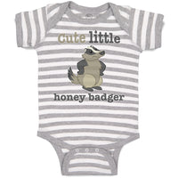 Baby Clothes Cute Little Honey Badger Striped Forest Wildlife Baby Bodysuits