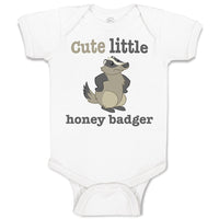 Baby Clothes Cute Little Honey Badger Striped Forest Wildlife Baby Bodysuits