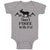 Baby Clothes Don'T Moose with Me! Silhouette Elk with Horns Side View Cotton