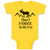 Baby Clothes Don'T Moose with Me! Silhouette Elk with Horns Side View Cotton