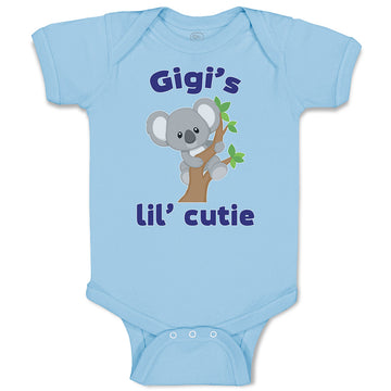 Baby Clothes Gigi's Lil' Cutie Koala Bear Animal Sitting Wood Branch Cotton