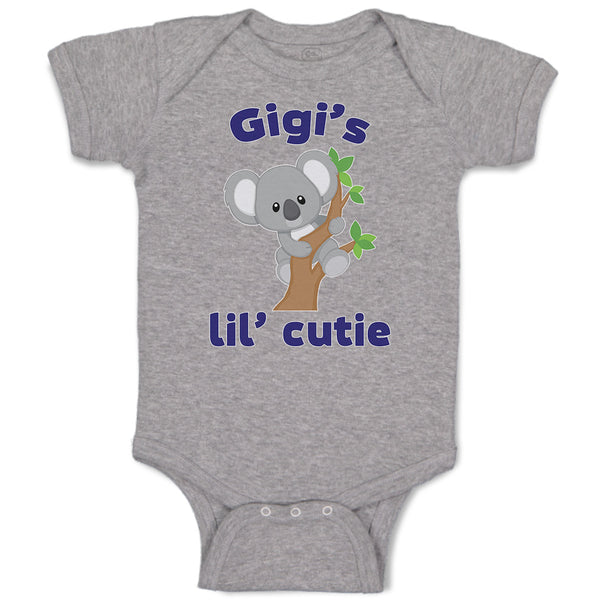 Baby Clothes Gigi's Lil' Cutie Koala Bear Animal Sitting Wood Branch Cotton