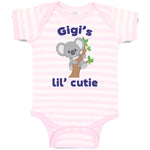 Baby Clothes Gigi's Lil' Cutie Koala Bear Animal Sitting Wood Branch Cotton
