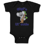 Baby Clothes Gigi's Lil' Cutie Koala Bear on Wood Branch with Green Leaves