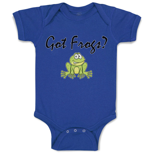 Baby Clothes Got Green Frogs Sitting Question Mark Sign Baby Bodysuits Cotton