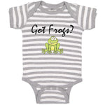 Baby Clothes Got Green Frogs Sitting Question Mark Sign Baby Bodysuits Cotton