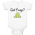 Baby Clothes Got Green Frogs Sitting Question Mark Sign Baby Bodysuits Cotton
