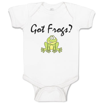 Baby Clothes Got Green Frogs Sitting Question Mark Sign Baby Bodysuits Cotton