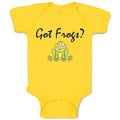 Baby Clothes Got Green Frogs Sitting Question Mark Sign Baby Bodysuits Cotton