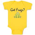 Baby Clothes Got Green Frogs Sitting Question Mark Sign Baby Bodysuits Cotton