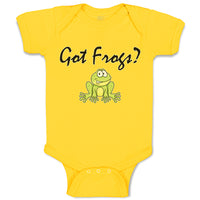 Baby Clothes Got Green Frogs Sitting Question Mark Sign Baby Bodysuits Cotton