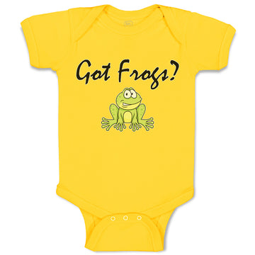 Baby Clothes Got Green Frogs Sitting Question Mark Sign Baby Bodysuits Cotton