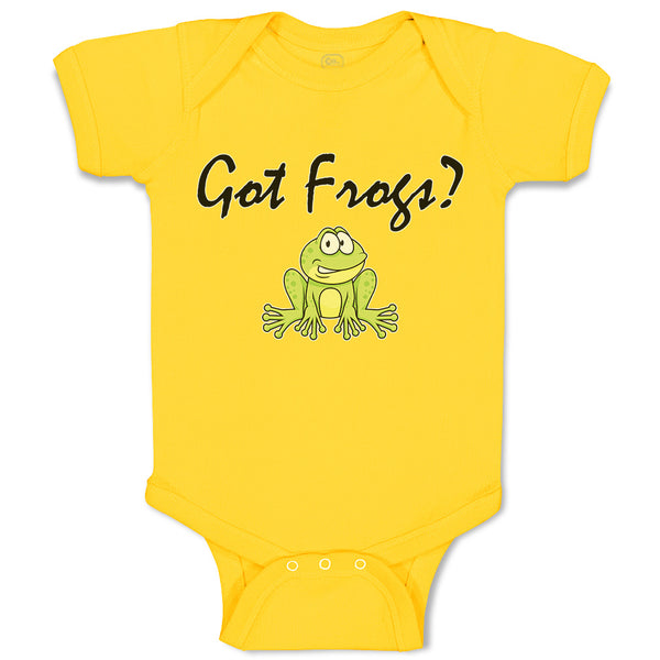 Baby Clothes Got Green Frogs Sitting Question Mark Sign Baby Bodysuits Cotton