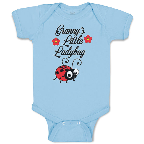 Baby Clothes Cute Granny's Little Ladybug Insect with Flowers Baby Bodysuits