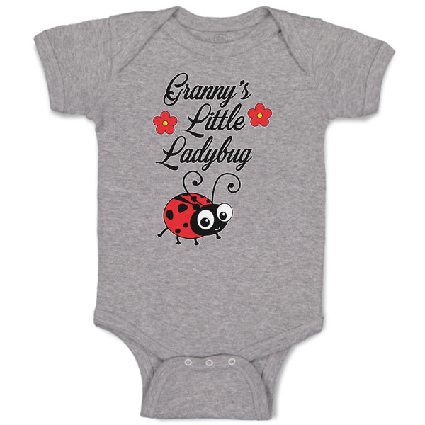Baby Clothes Cute Granny's Little Ladybug Insect with Flowers Baby Bodysuits