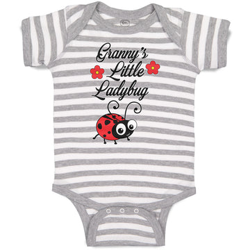 Baby Clothes Cute Granny's Little Ladybug Insect with Flowers Baby Bodysuits