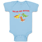Baby Clothes Hear Me Roar! Dinosaur Jurassic Park Baby Bodysuits Cotton