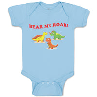 Baby Clothes Hear Me Roar! Dinosaur Jurassic Park Baby Bodysuits Cotton