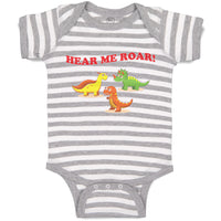 Baby Clothes Hear Me Roar! Dinosaur Jurassic Park Baby Bodysuits Cotton
