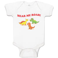 Baby Clothes Hear Me Roar! Dinosaur Jurassic Park Baby Bodysuits Cotton