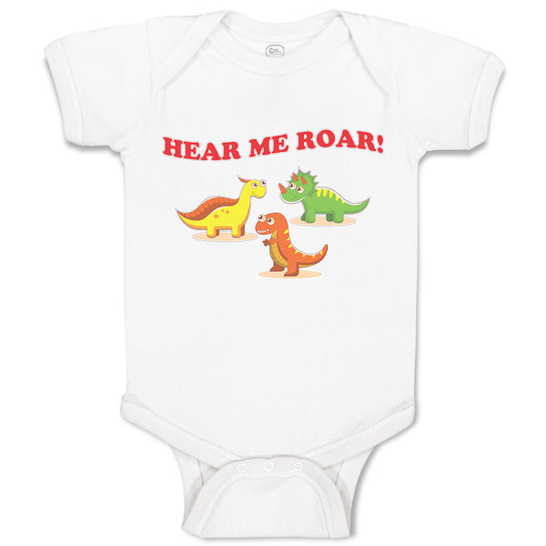 Baby Clothes Hear Me Roar! Dinosaur Jurassic Park Baby Bodysuits Cotton