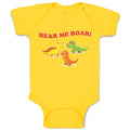 Baby Clothes Hear Me Roar! Dinosaur Jurassic Park Baby Bodysuits Cotton