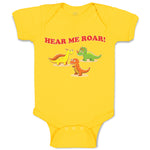 Baby Clothes Hear Me Roar! Dinosaur Jurassic Park Baby Bodysuits Cotton