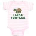 Baby Clothes I like Turtles Cute and Funny Smiling Baby Bodysuits Cotton
