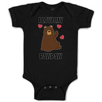 Baby Clothes I Love My Paw Paw Bear Love Towards Daddy Baby Bodysuits Cotton