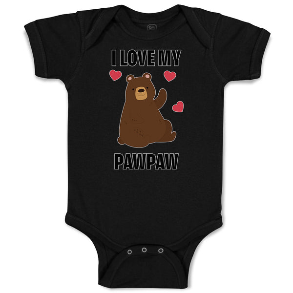 Baby Clothes I Love My Paw Paw Bear Love Towards Daddy Baby Bodysuits Cotton