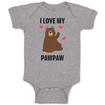 Baby Clothes I Love My Paw Paw Bear Love Towards Daddy Baby Bodysuits Cotton