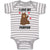 Baby Clothes I Love My Paw Paw Bear Love Towards Daddy Baby Bodysuits Cotton