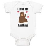 Baby Clothes I Love My Paw Paw Bear Love Towards Daddy Baby Bodysuits Cotton